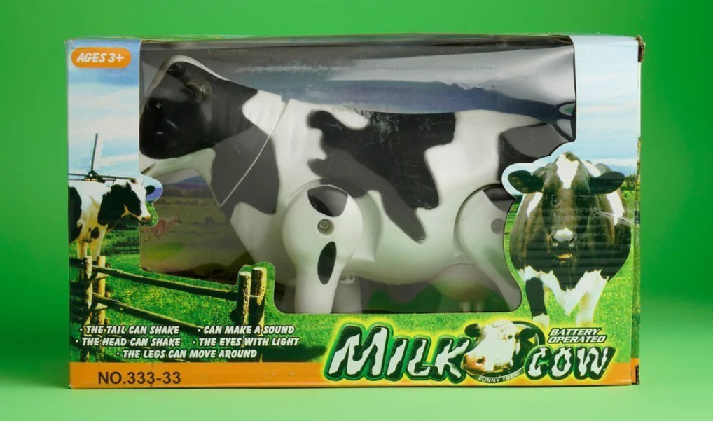 Battery Operated Walking Cow Toy | Realistic Milk Cow with Lights, Sound & Movement