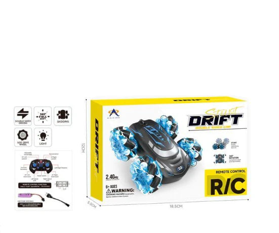 2.4GHz Remote Control Mini Stunt Drift Car | 360° Flips & LED Lights | Rechargeable RC Car for Kids & Adults