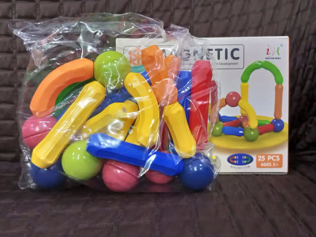 DIY Magnetic Sticks & Balls Set 🧲 – STEM Building Toy for Kids 3+