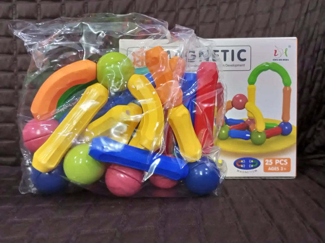 DIY Magnetic Sticks & Balls Set 🧲 – STEM Building Toy for Kids 3+