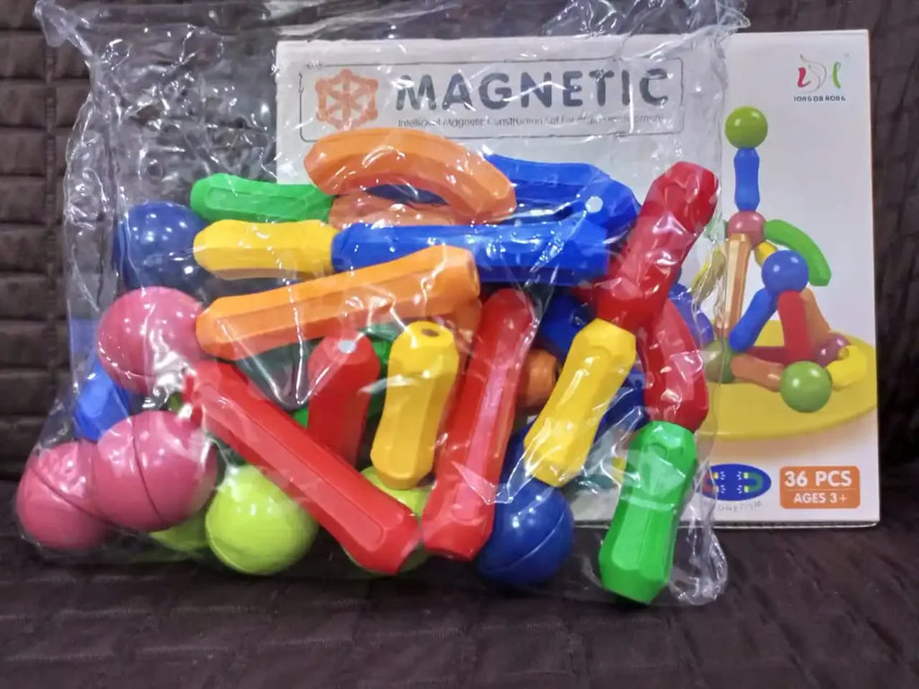 DIY Magnetic Sticks & Balls Set 🧲 – STEM Building Toy for Kids 3+