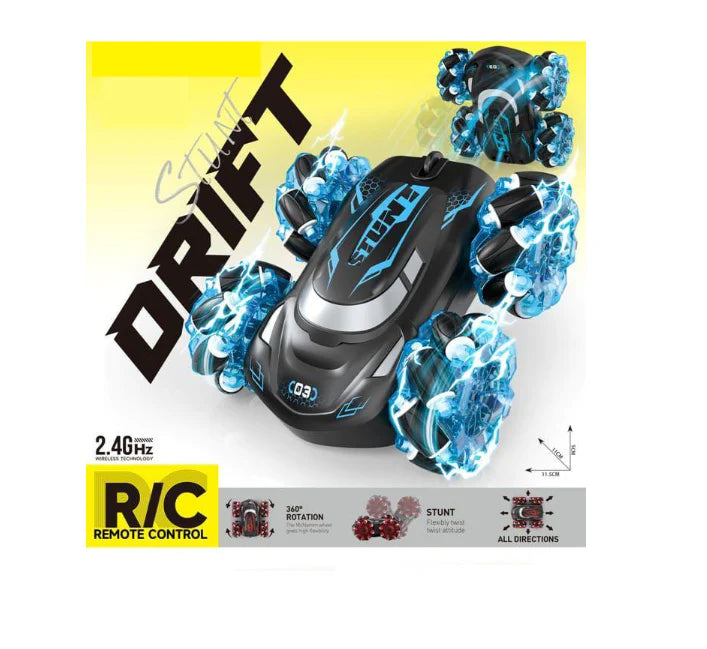 2.4GHz Remote Control Mini Stunt Drift Car | 360° Flips & LED Lights | Rechargeable RC Car for Kids & Adults