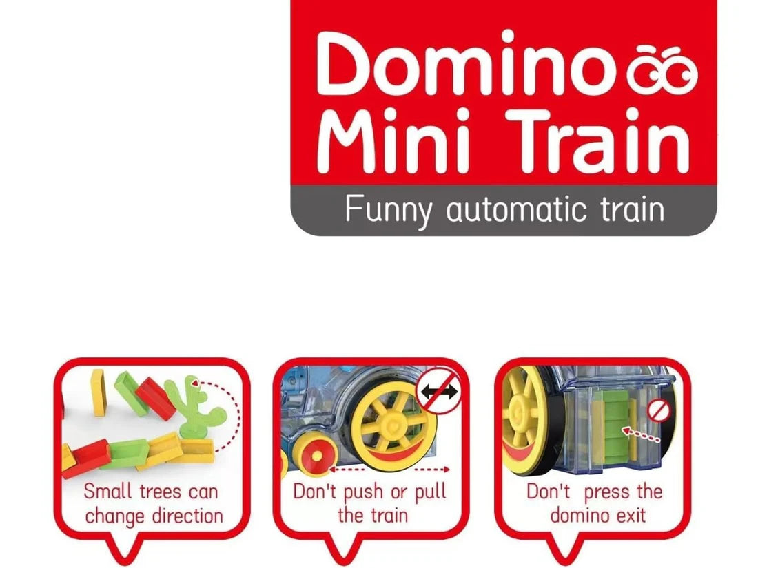 Domino Train with Building and Stacking Blocks Set