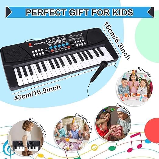 🎹 All-in-One Kids Piano Keyboard with Microphone & Recording Studio! 🎤