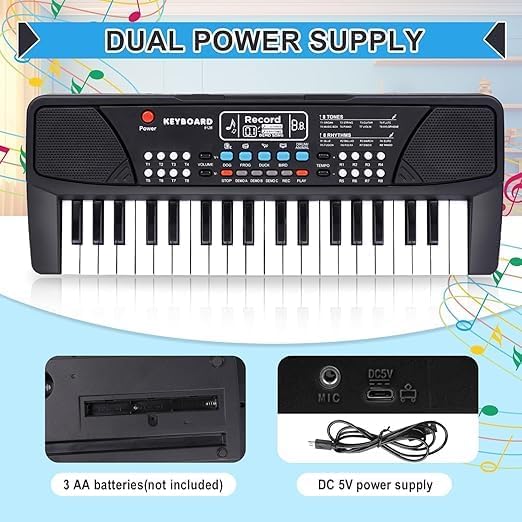 🎹 All-in-One Kids Piano Keyboard with Microphone & Recording Studio! 🎤