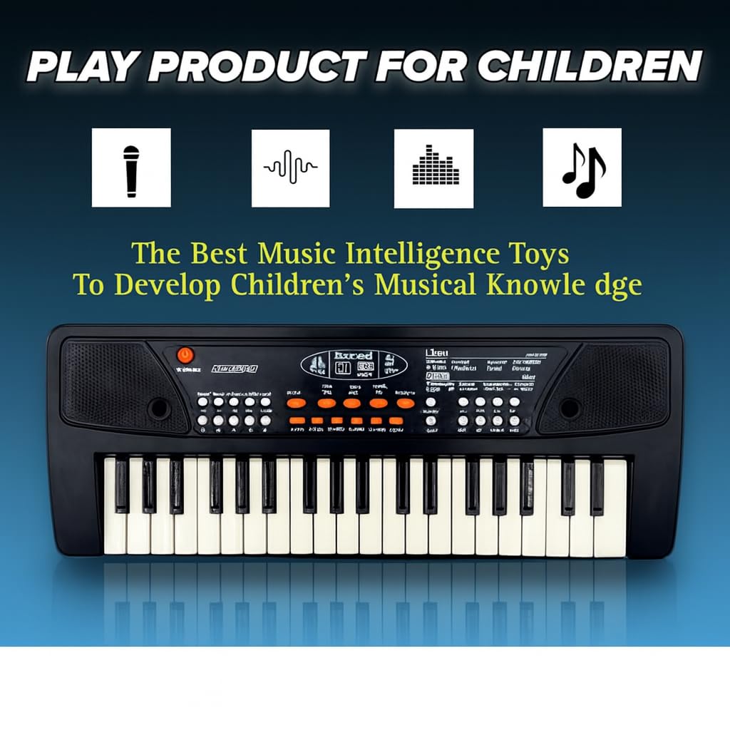 🎹 All-in-One Kids Piano Keyboard with Microphone & Recording Studio! 🎤