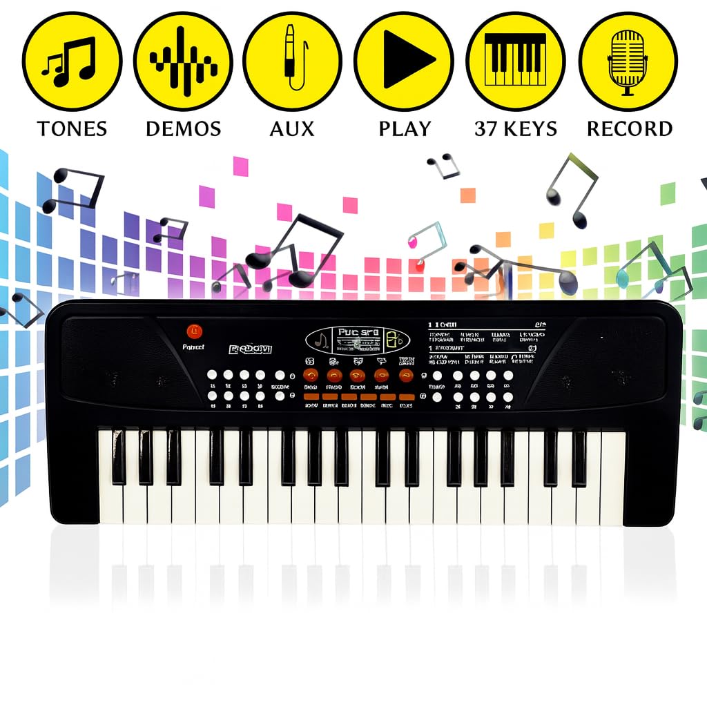 🎹 All-in-One Kids Piano Keyboard with Microphone & Recording Studio! 🎤