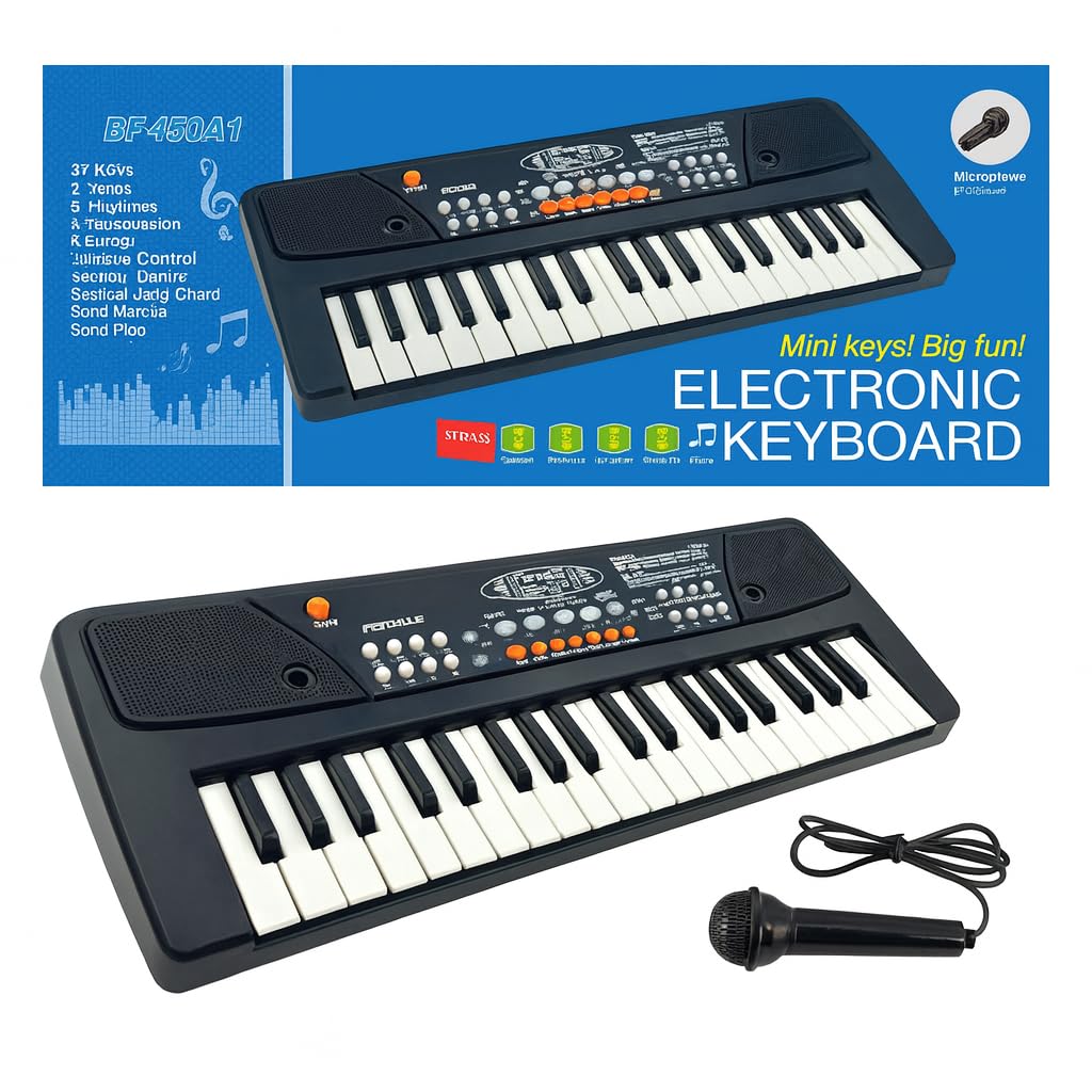 🎹 All-in-One Kids Piano Keyboard with Microphone & Recording Studio! 🎤