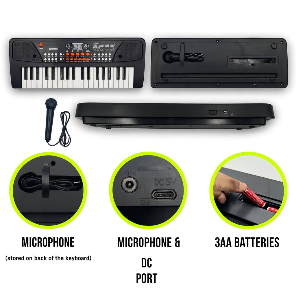 🎹 All-in-One Kids Piano Keyboard with Microphone & Recording Studio! 🎤