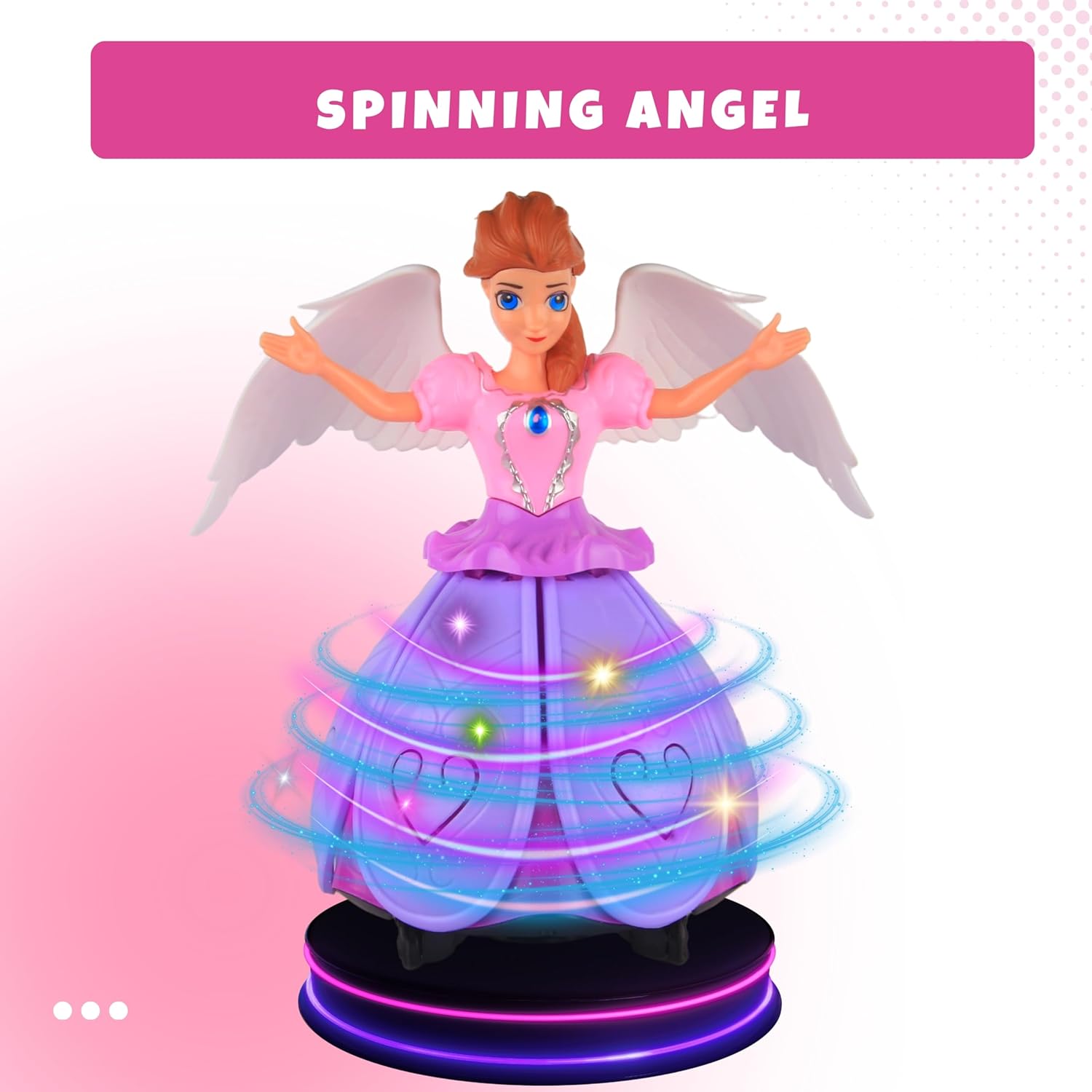 Butterfly Princess Doll with Music & Lights | 360° Rotating Dancing Toy for Girls