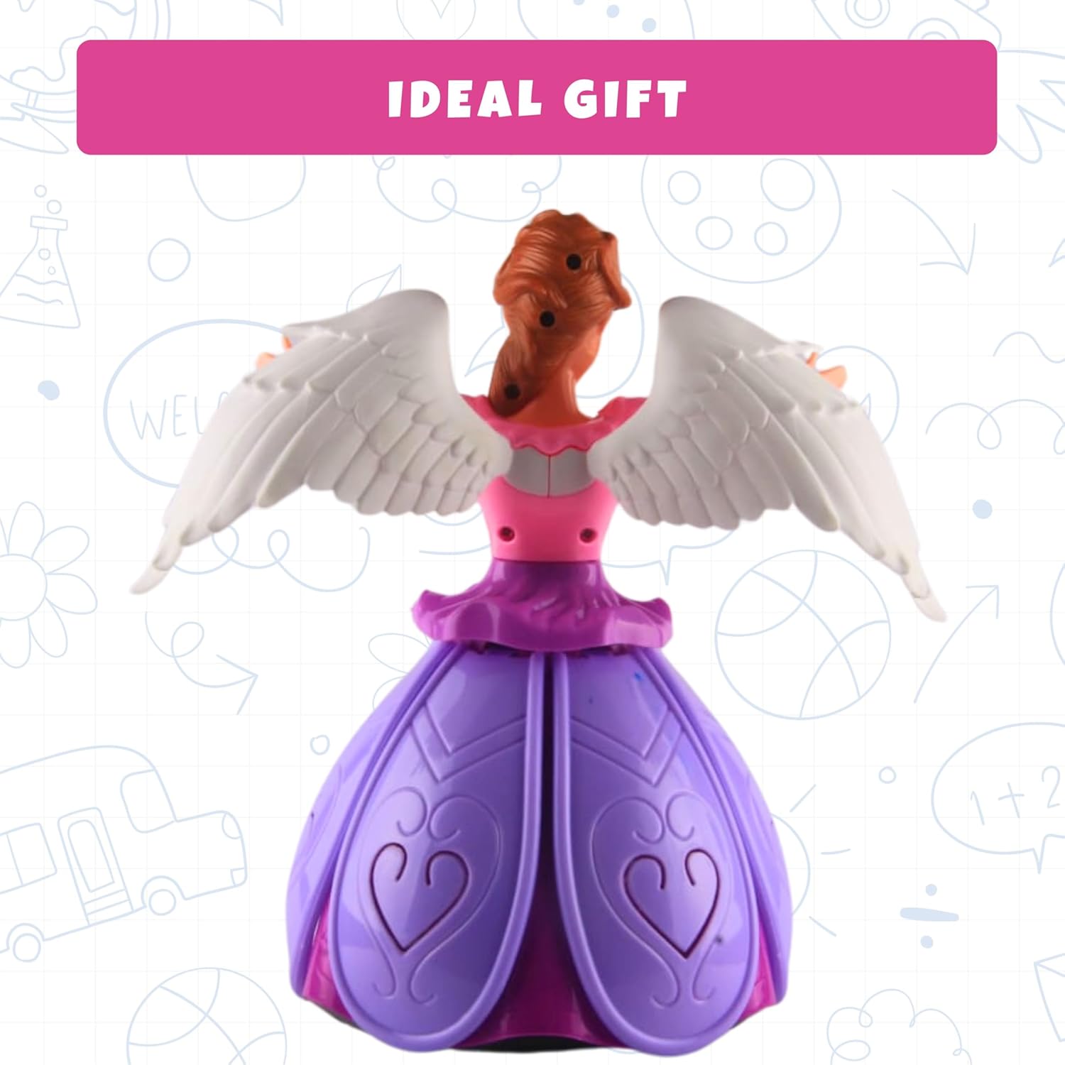 Butterfly Princess Doll with Music & Lights | 360° Rotating Dancing Toy for Girls