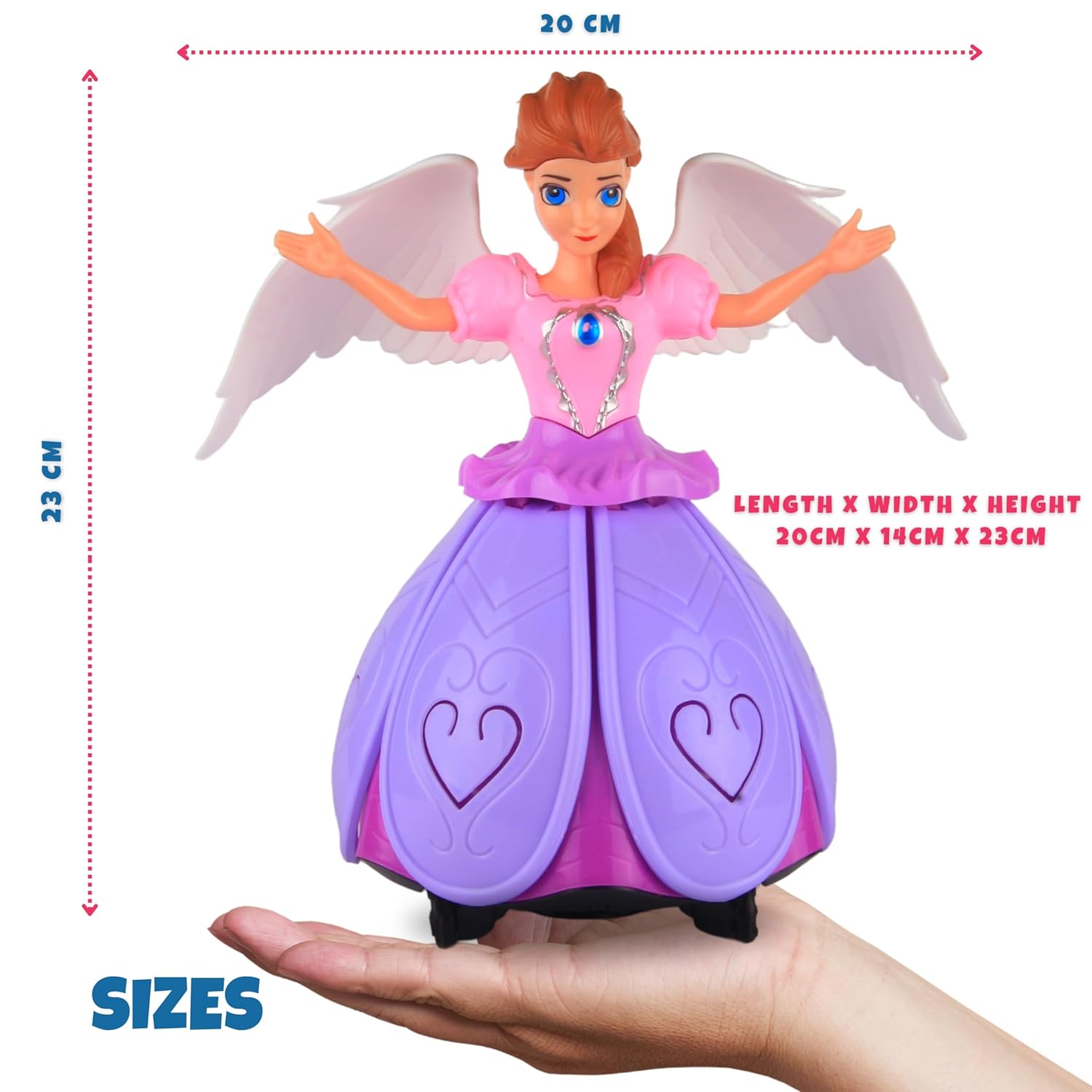Butterfly Princess Doll with Music & Lights | 360° Rotating Dancing Toy for Girls