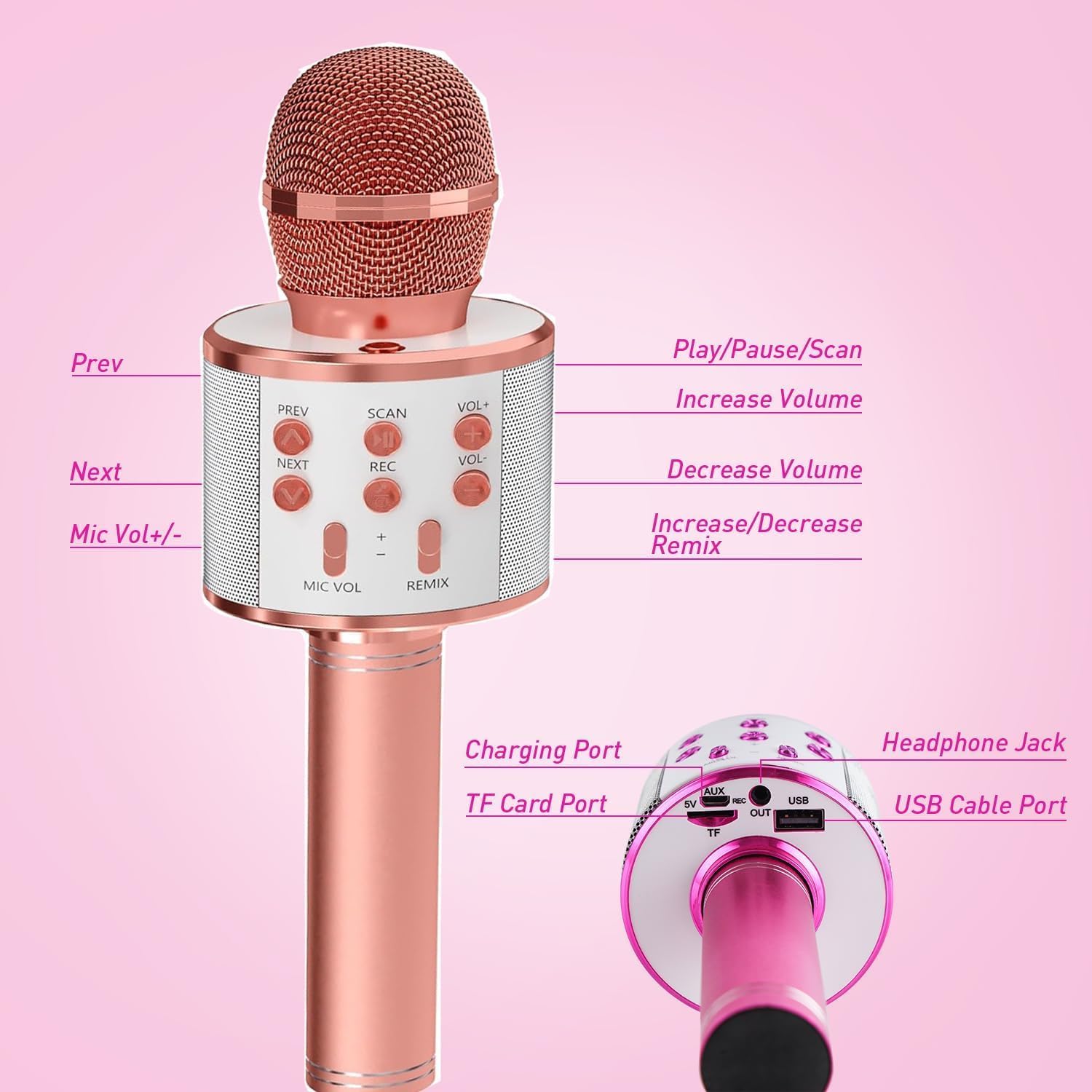 🎤 All-in-One Karaoke Microphone for Kids – Sing, Shine & Record! 🎵