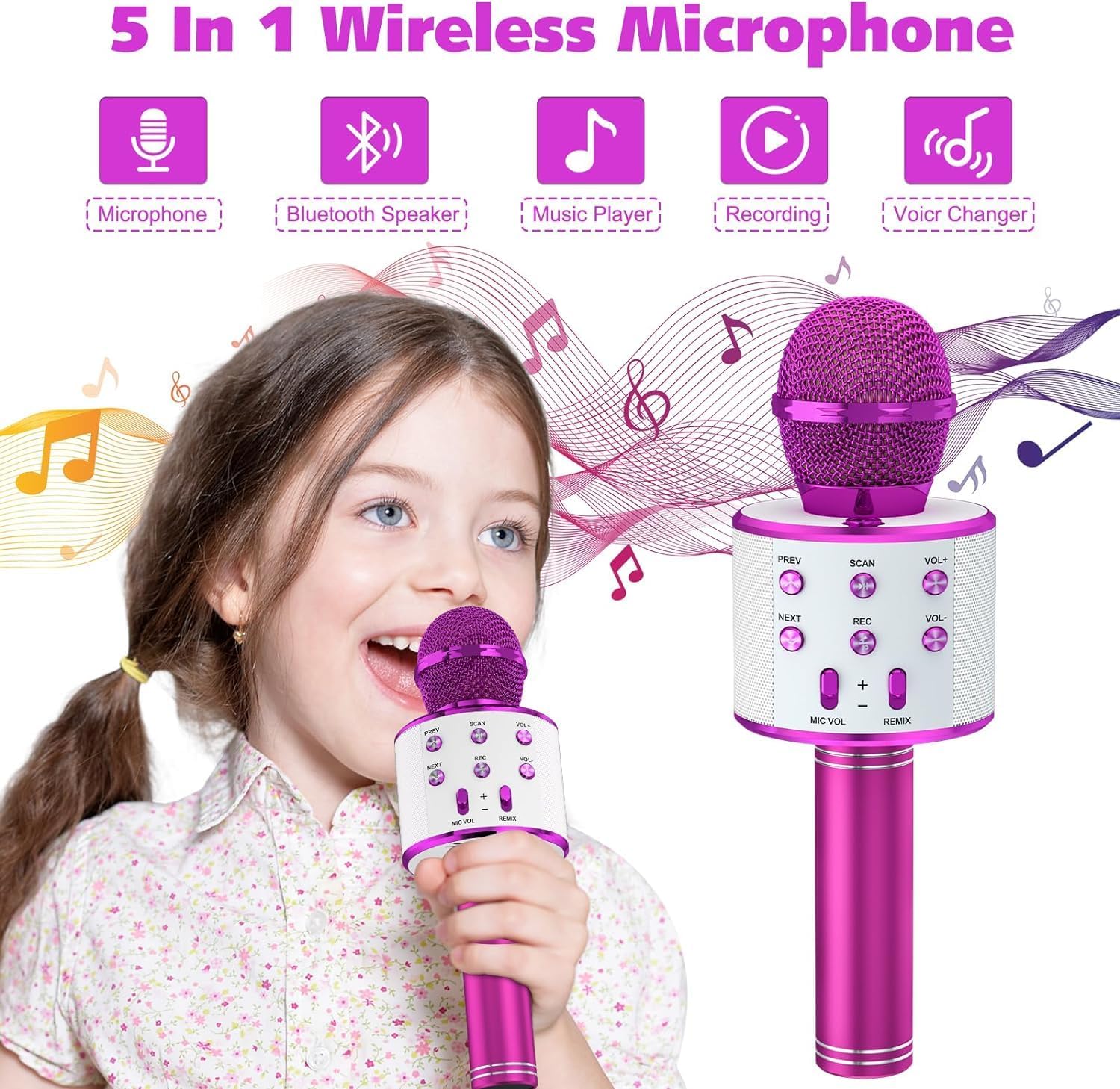 🎤 All-in-One Karaoke Microphone for Kids – Sing, Shine & Record! 🎵