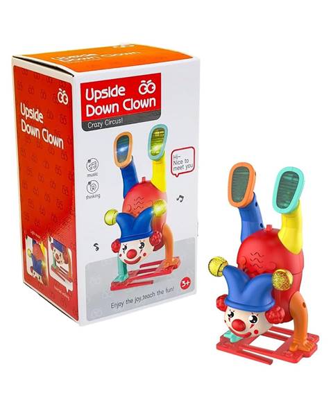Upside Down Clown Toy | Electric Dancing Clown with Lights & Music | Crazy Circus Fun!