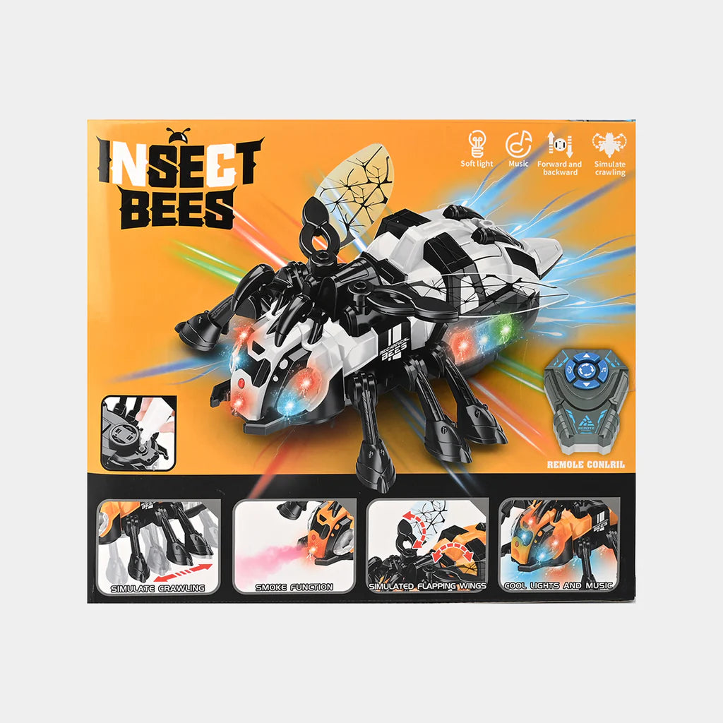 RC Spray Bee Robot Toy | Remote Control Insect with Mist Spray, LED Lights & Music