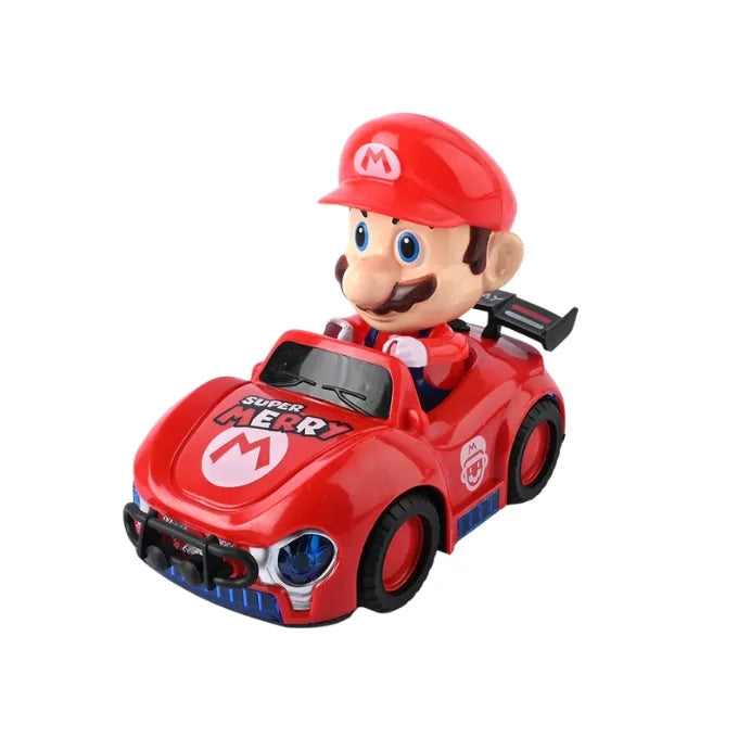 Super Mario Spray Smoke Car | 360° Spinning Toy with Lights, Music & Water Spray
