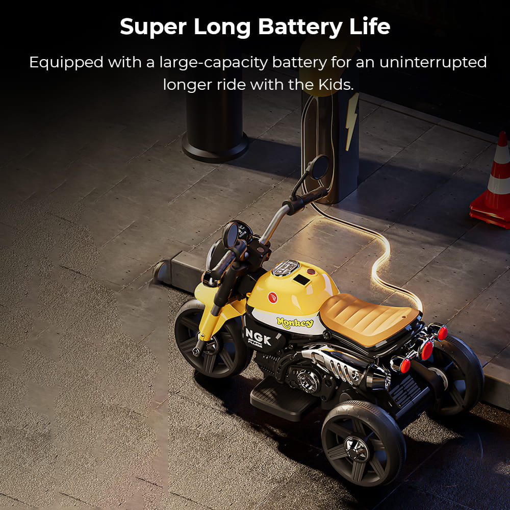 3-Wheel Kids Electric Motor Bike 🏍️ | LED Lights & Music | Ages 2-4