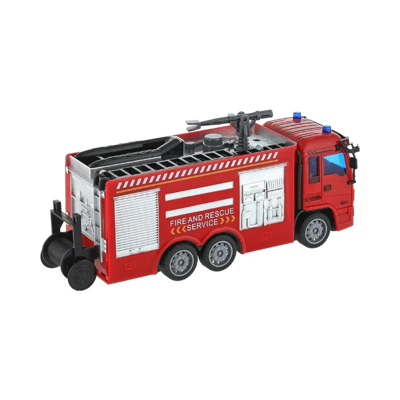 RC Fire Truck with Rescue Ladder | Remote Control Toy with LED Lights & Chargable Battery