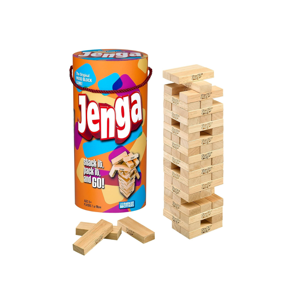 Classic Wooden Jenga Game with Premium Storage Box | Family Party Game for Kids & Adults