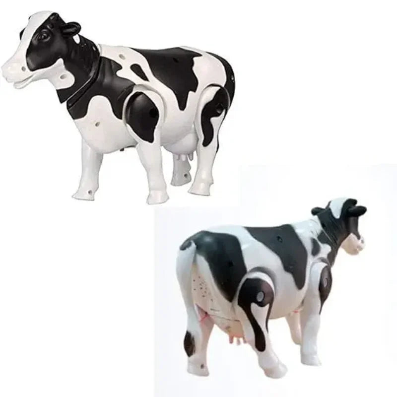 Battery Operated Walking Cow Toy | Realistic Milk Cow with Lights, Sound & Movement