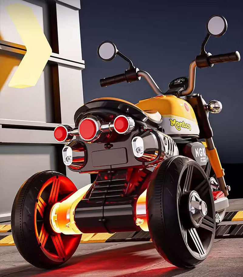 3-Wheel Kids Electric Motor Bike 🏍️ | LED Lights & Music | Ages 2-4