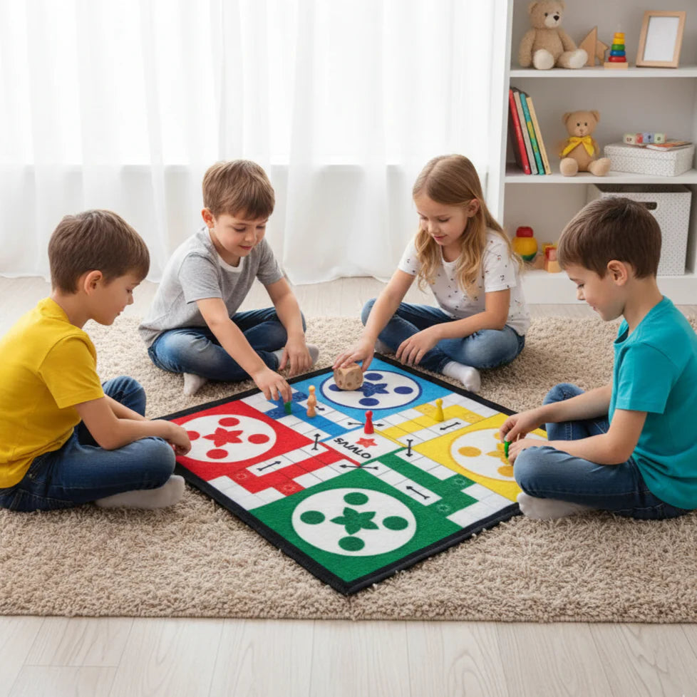 Playful Ludo Matt For Kids