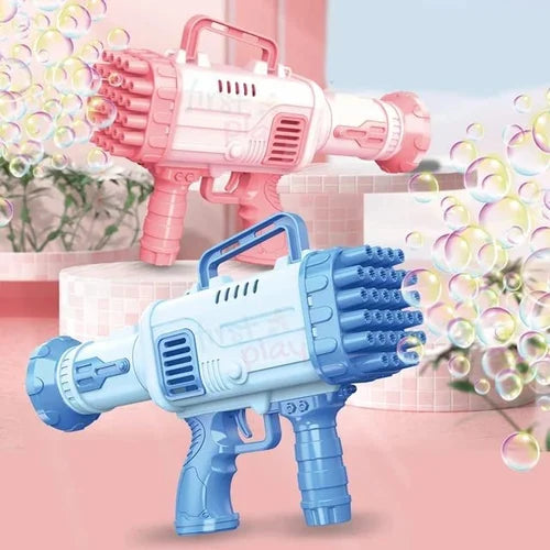69 Holes Bubble Machine Gun with Lights | High-Output Automatic Bubble Blower for Kids