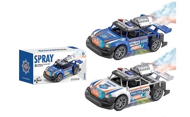 Musical Spray Patrol Police Car | Bump & Go Toy with Water Spray, Lights & Sound