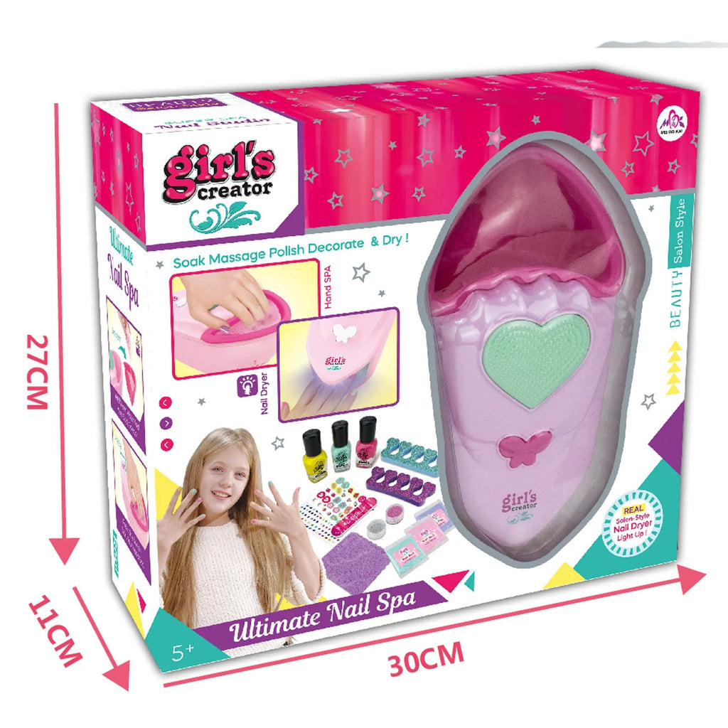 Girl Nail Polish & Art Spa Set For Creative Kids